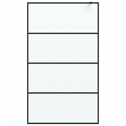 brusevæg 115x195 cm matteret sikkerhedsglas sort