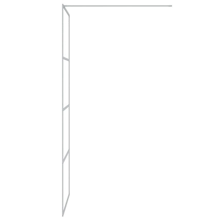 brusevæg 80x195 cm klart sikkerhedsglas sølvfarvet