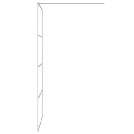brusevæg 90x195 cm klart sikkerhedsglas sølvfarvet