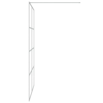brusevæg 140x195 cm klart sikkerhedsglas sølvfarvet