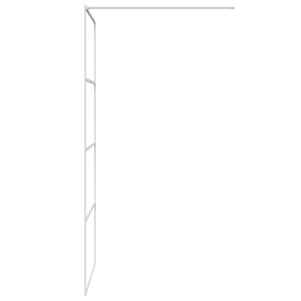 brusevæg 90x195 cm klart sikkerhedsglas hvid