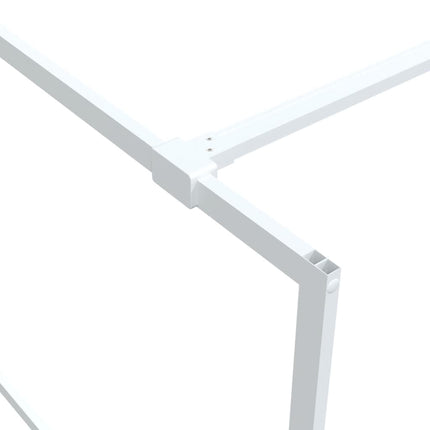 brusevæg 90x195 cm klart sikkerhedsglas hvid