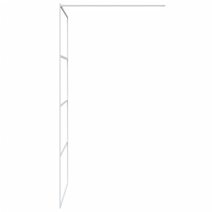 brusevæg 100x195 cm klart sikkerhedsglas hvid