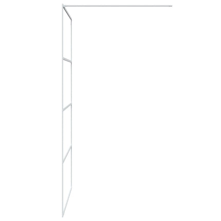 brusevæg 115x195 cm klart sikkerhedsglas hvid