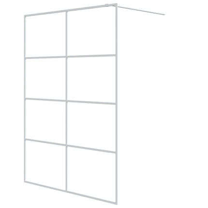 brusevæg 140x195 cm klart sikkerhedsglas hvid