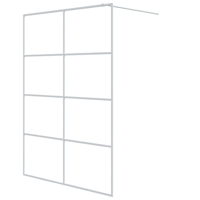 brusevæg 140x195 cm klart sikkerhedsglas hvid