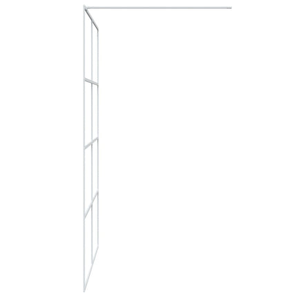 brusevæg 140x195 cm klart sikkerhedsglas hvid