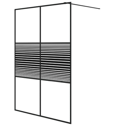 brusevæg 140x195 cm klart sikkerhedsglas sort