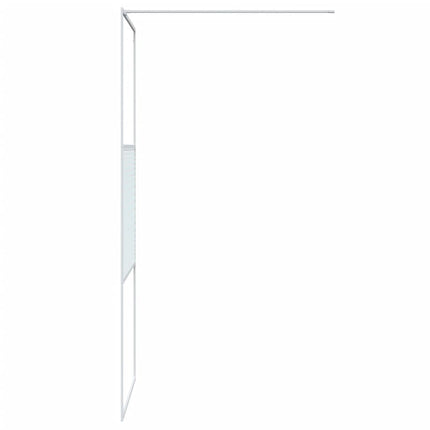 brusevæg 80x195 cm klart sikkerhedsglas hvid