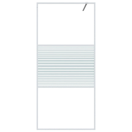brusevæg 90x195 cm klart sikkerhedsglas hvid