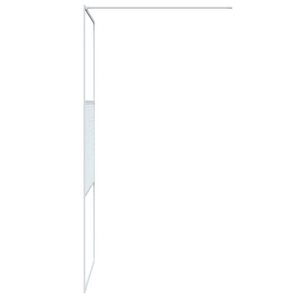 brusevæg 90x195 cm klart sikkerhedsglas hvid