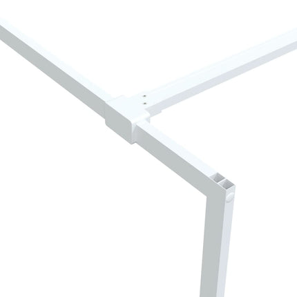 brusevæg 90x195 cm klart sikkerhedsglas hvid