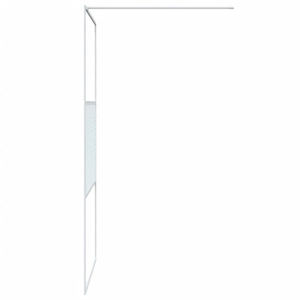 brusevæg 100x195 cm klart sikkerhedsglas hvid