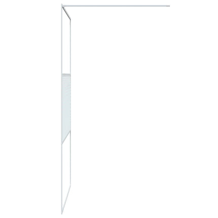 brusevæg 115x195 cm klart sikkerhedsglas hvid
