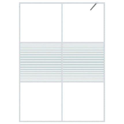 brusevæg 140x195 cm klart sikkerhedsglas hvid