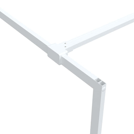 brusevæg 140x195 cm klart sikkerhedsglas hvid