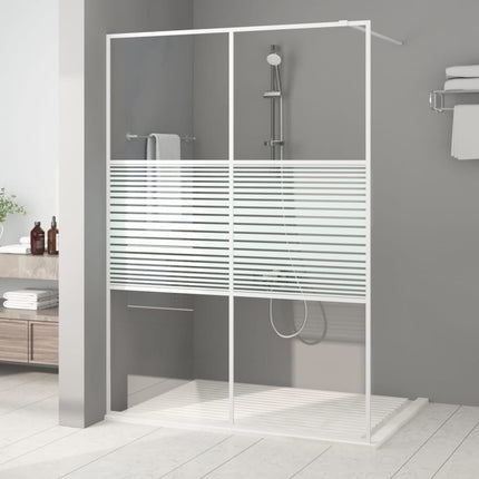 brusevæg 140x195 cm klart sikkerhedsglas hvid