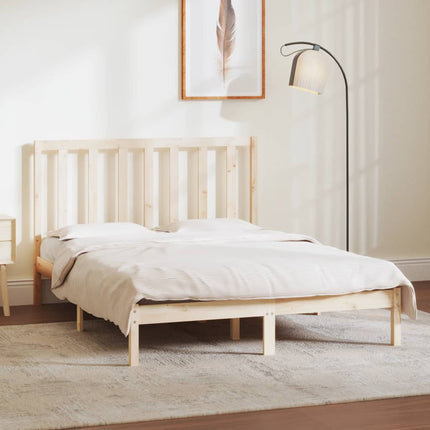 sengeramme uden madras 135x190 cm massivt fyrretræ hvid