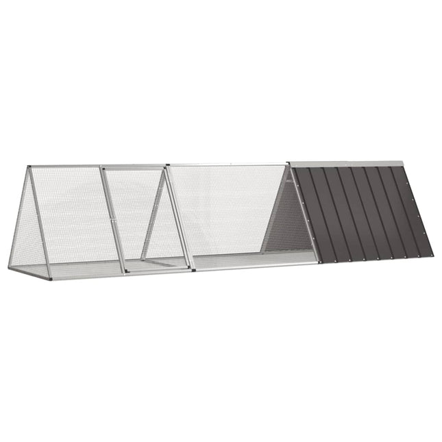 kaninbur antracit 302,5x80,5x71 cm galvaniseret stål