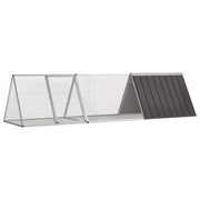 kaninbur antracit 302,5x80,5x71 cm galvaniseret stål