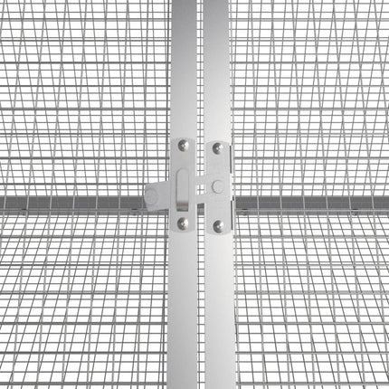 kaninbur 403,5x80,5x71 cm galvaniseret stål antracitgrå