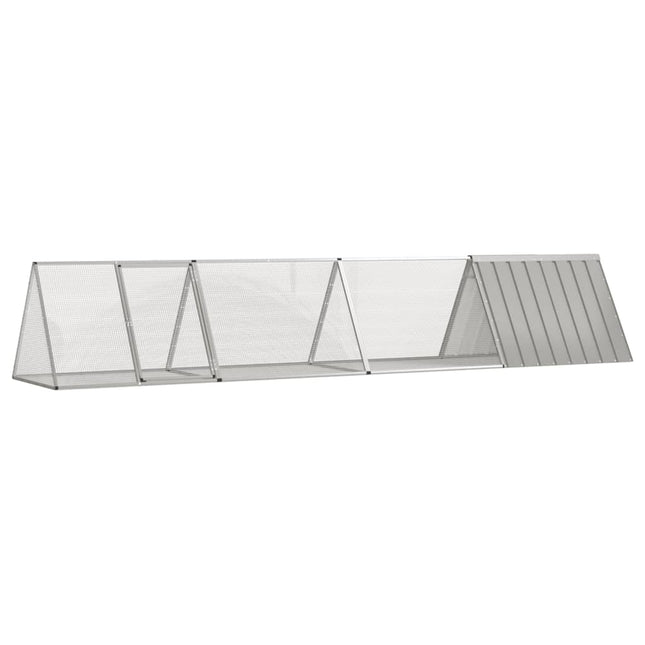 kaninbur 403,5x80,5x71 cm galvaniseret stål grå