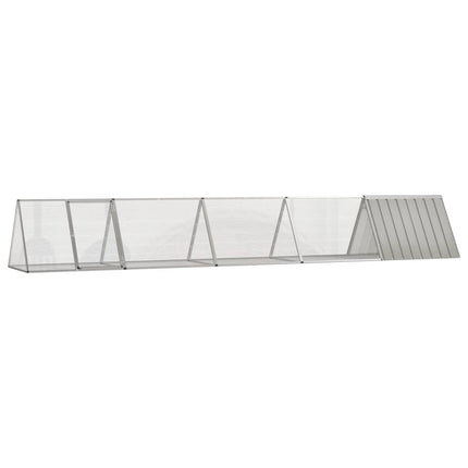 kaninbur 504,5x80,5x71 cm galvaniseret stål grå