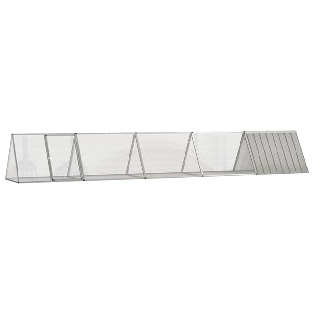 kaninbur 504,5x80,5x71 cm galvaniseret stål grå