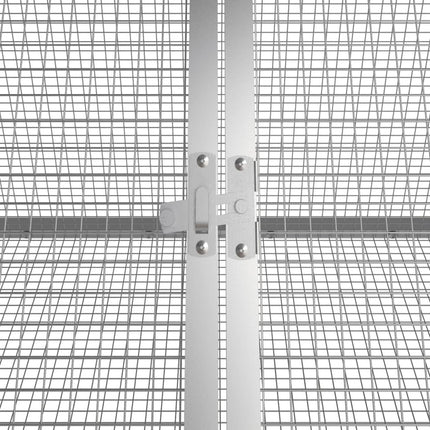 kaninbur 504,5x80,5x71 cm galvaniseret stål grå