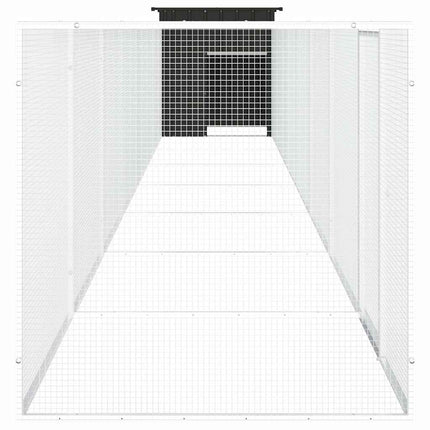 hønsegård 800x91x100 cm galvaniseret stål antracitgrå