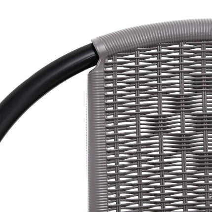 havestole 8 stk. 110 kg plastikrattan og stål