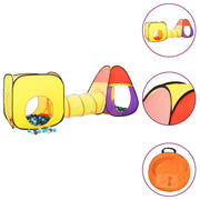 legetelt til børn med 250 bolde 255x80x100 cm flerfarvet