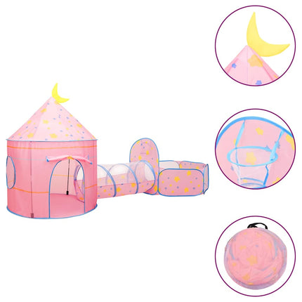 legetelt til børn med 250 bolde 301x120x128 cm pink