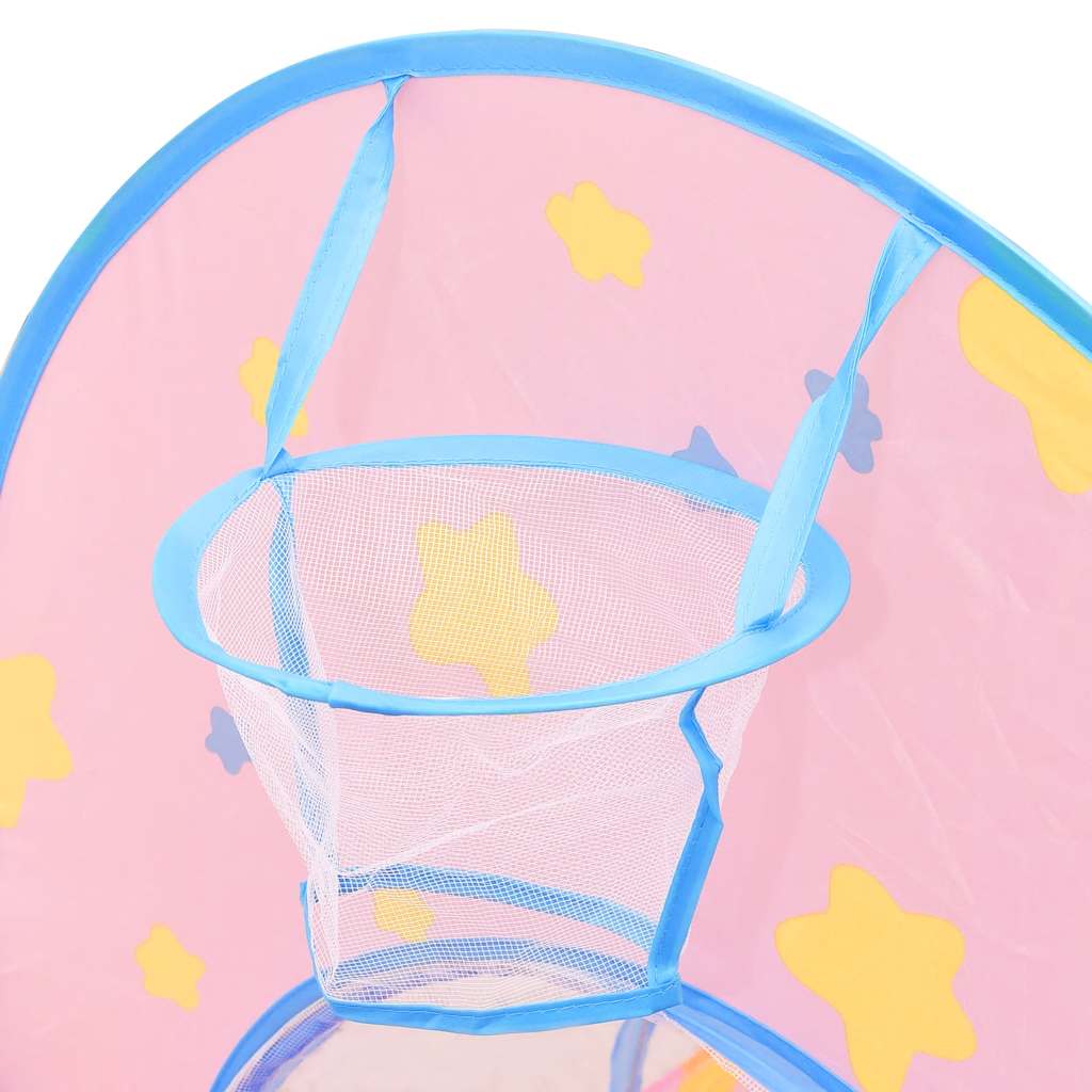 legetelt til børn med 250 bolde 301x120x128 cm pink