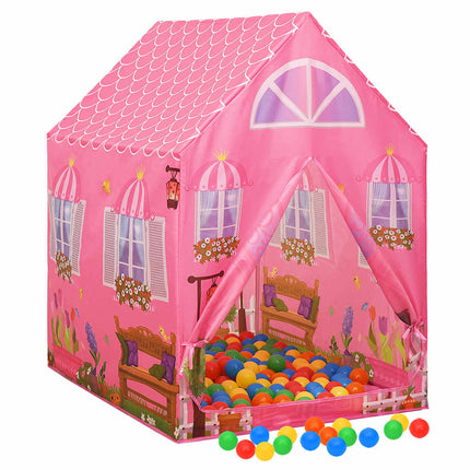 legetelt til børn 69x94x104 cm med 250 bolde pink