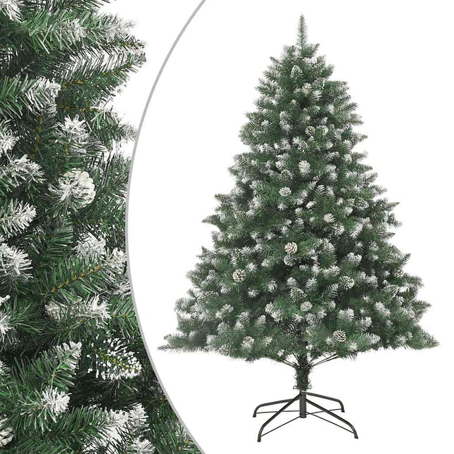 kunstigt juletræ med juletræsfod 180 cm PVC
