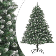 kunstigt juletræ med juletræsfod 180 cm PVC