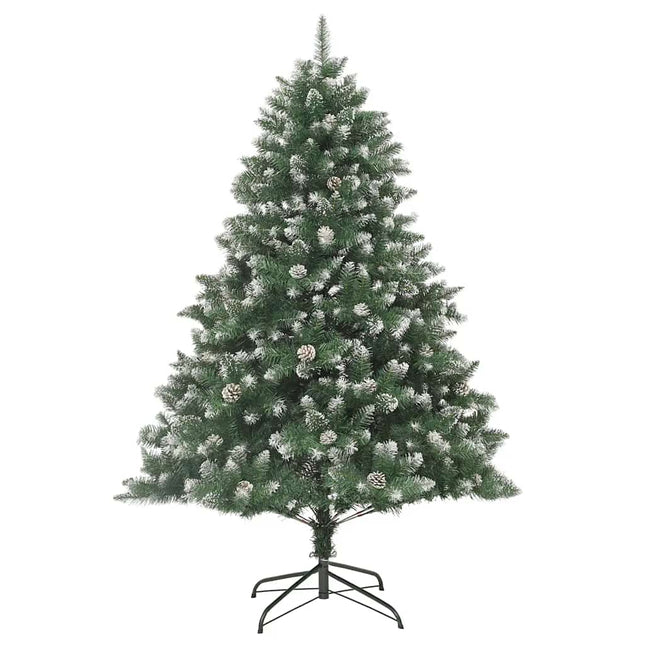 kunstigt juletræ med juletræsfod 180 cm PVC