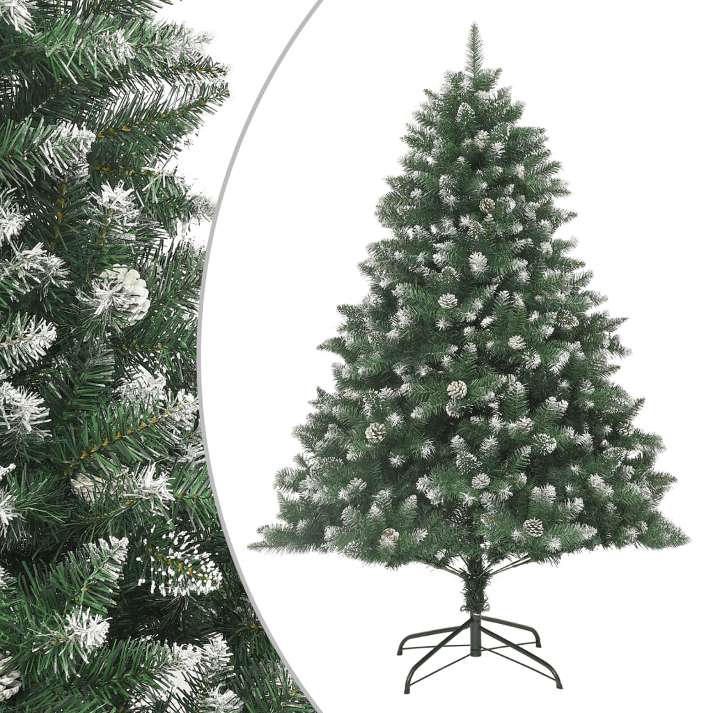 kunstigt juletræ med juletræsfod 210 cm PVC