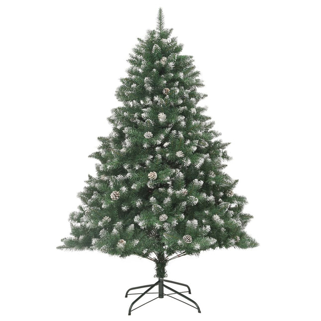 kunstigt juletræ med juletræsfod 210 cm PVC