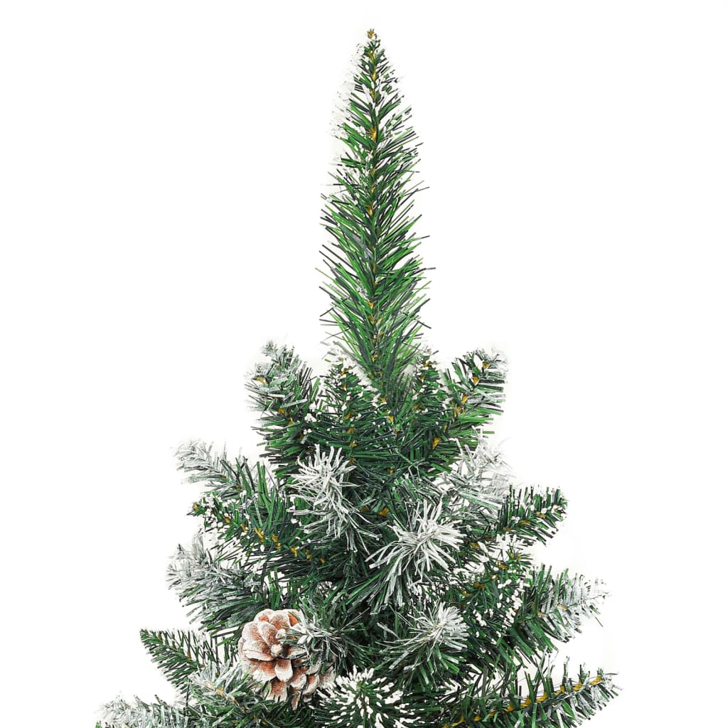 kunstigt smalt juletræ med juletræsfod 120 cm PVC