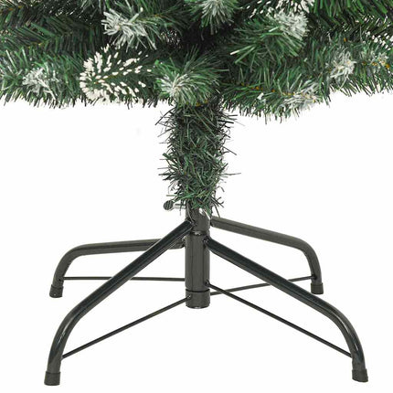 kunstigt smalt juletræ med juletræsfod 150 cm PVC