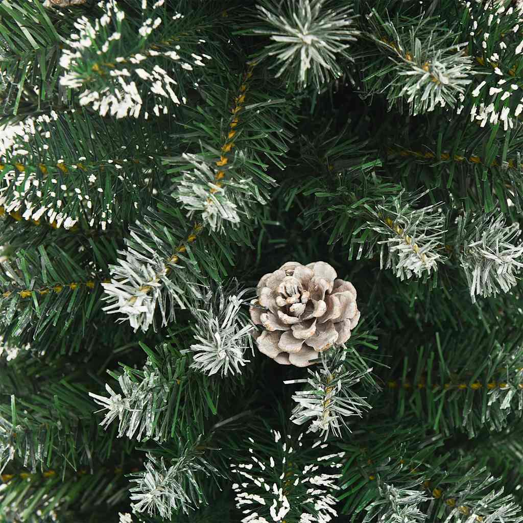kunstigt smalt juletræ med juletræsfod 180 cm PVC