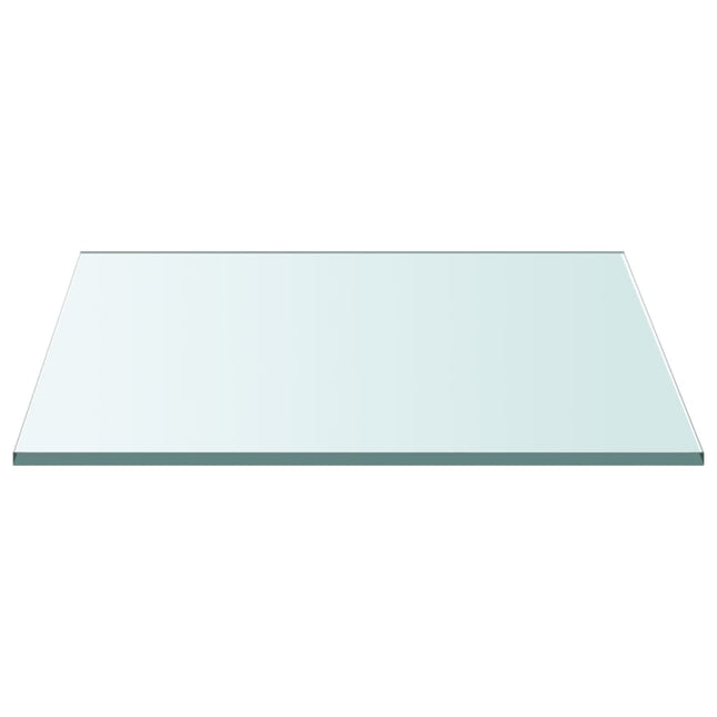 bordplade 30x30 cm hærdet glas transparent