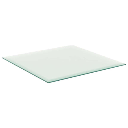 bordplade 30x30 cm hærdet glas transparent