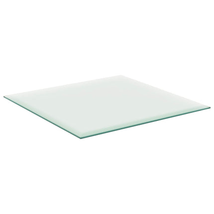 bordplade 50x50 cm hærdet glas transparent