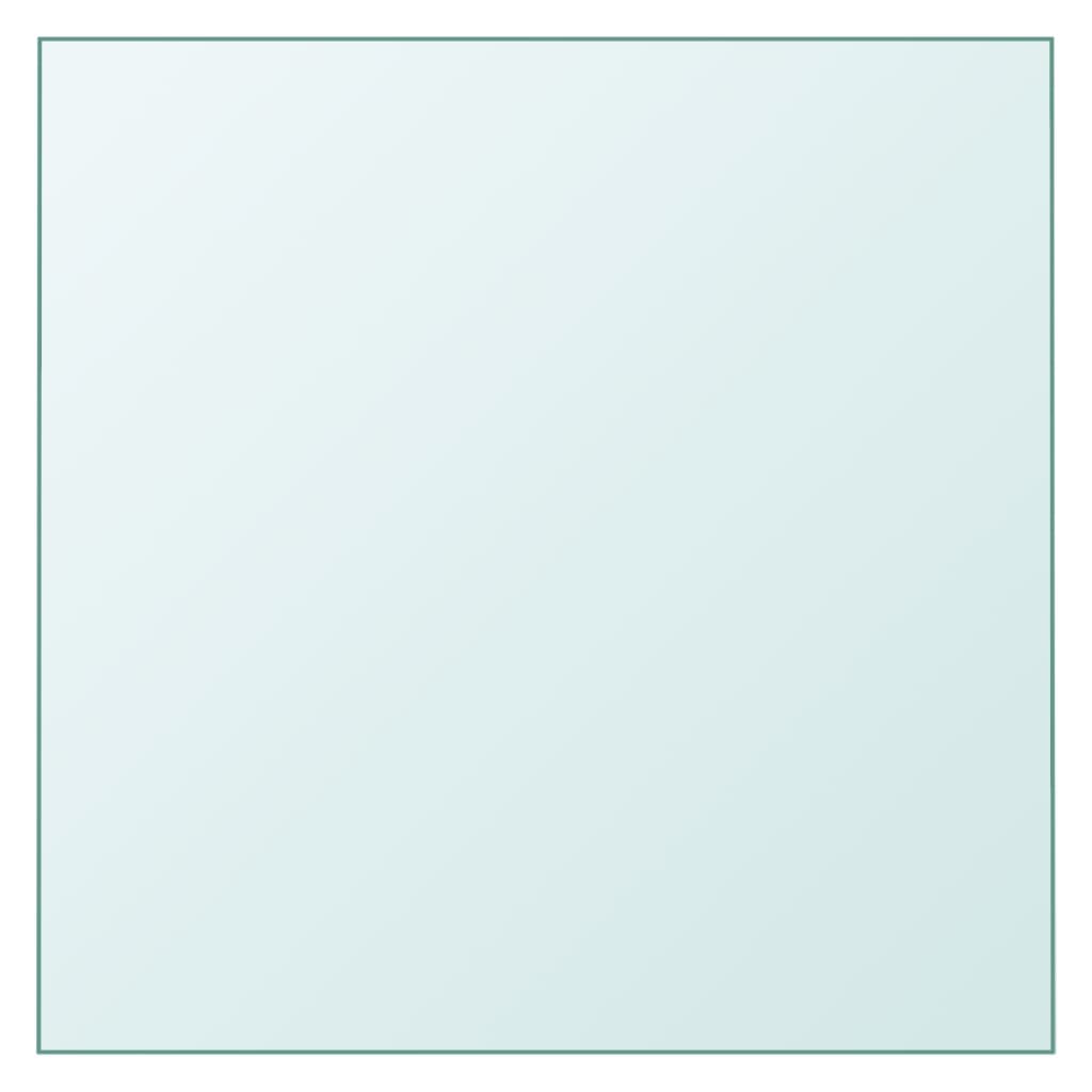 bordplade 60x60 cm hærdet glas transparent billede