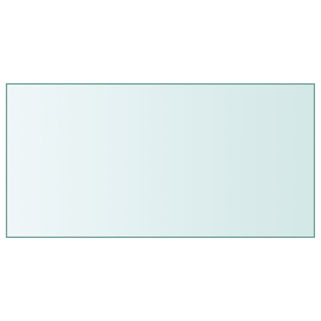 bordplade 50x100 cm hærdet glas transparent