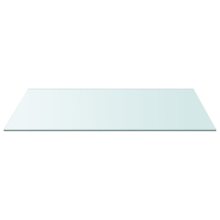bordplade 50x100 cm hærdet glas transparent