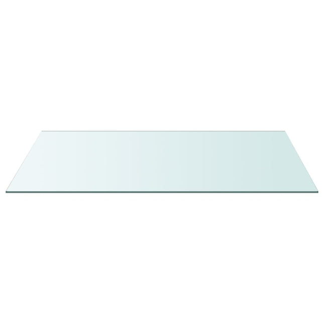 bordplade 50x100 cm hærdet glas transparent